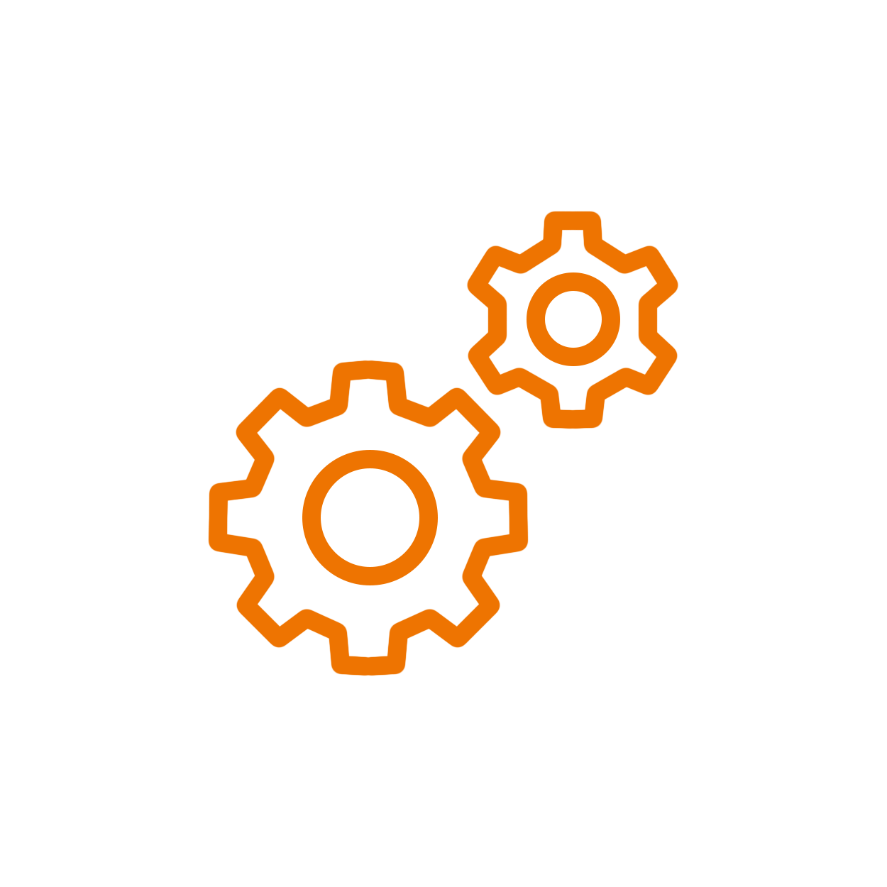 Icon showing gears